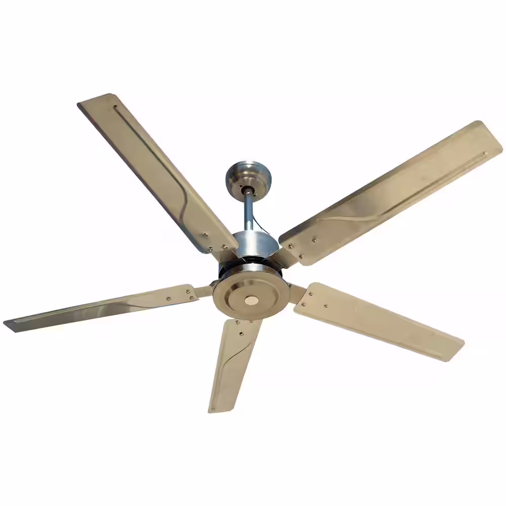 Remington Solar Outdoor Solar Powered 52 in. 3-Speed Ceiling Fan Stainless Steel