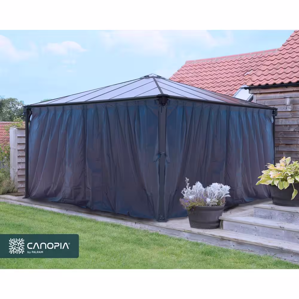 CANOPIA by PALRAM Curtain Set for Palermo 14 ft. x 14 ft. Outdoor Gazebo