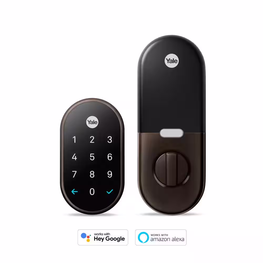Google Nest x Yale Lock - Tamper-Proof Smart Deadbolt Lock with Nest Connect - Oil Rubbed Bronze
