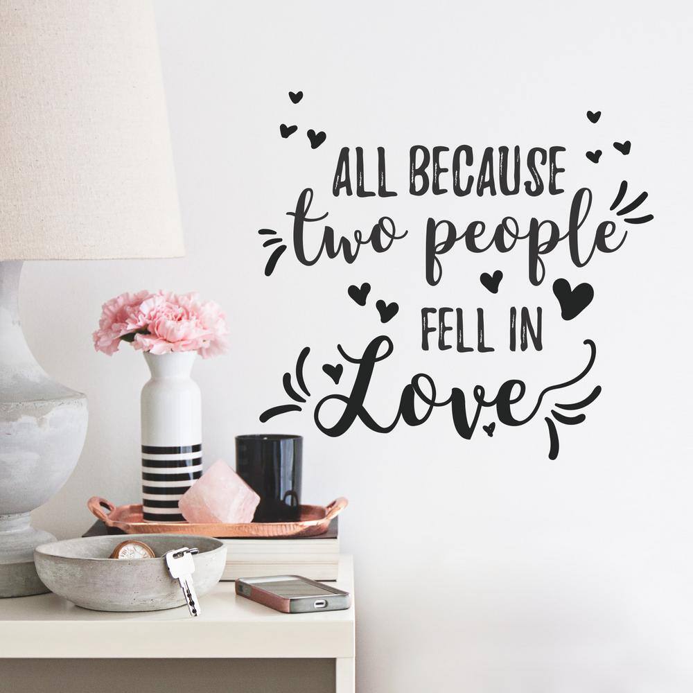 RoomMates Black All Because Two People Fell In Love Wall Decals