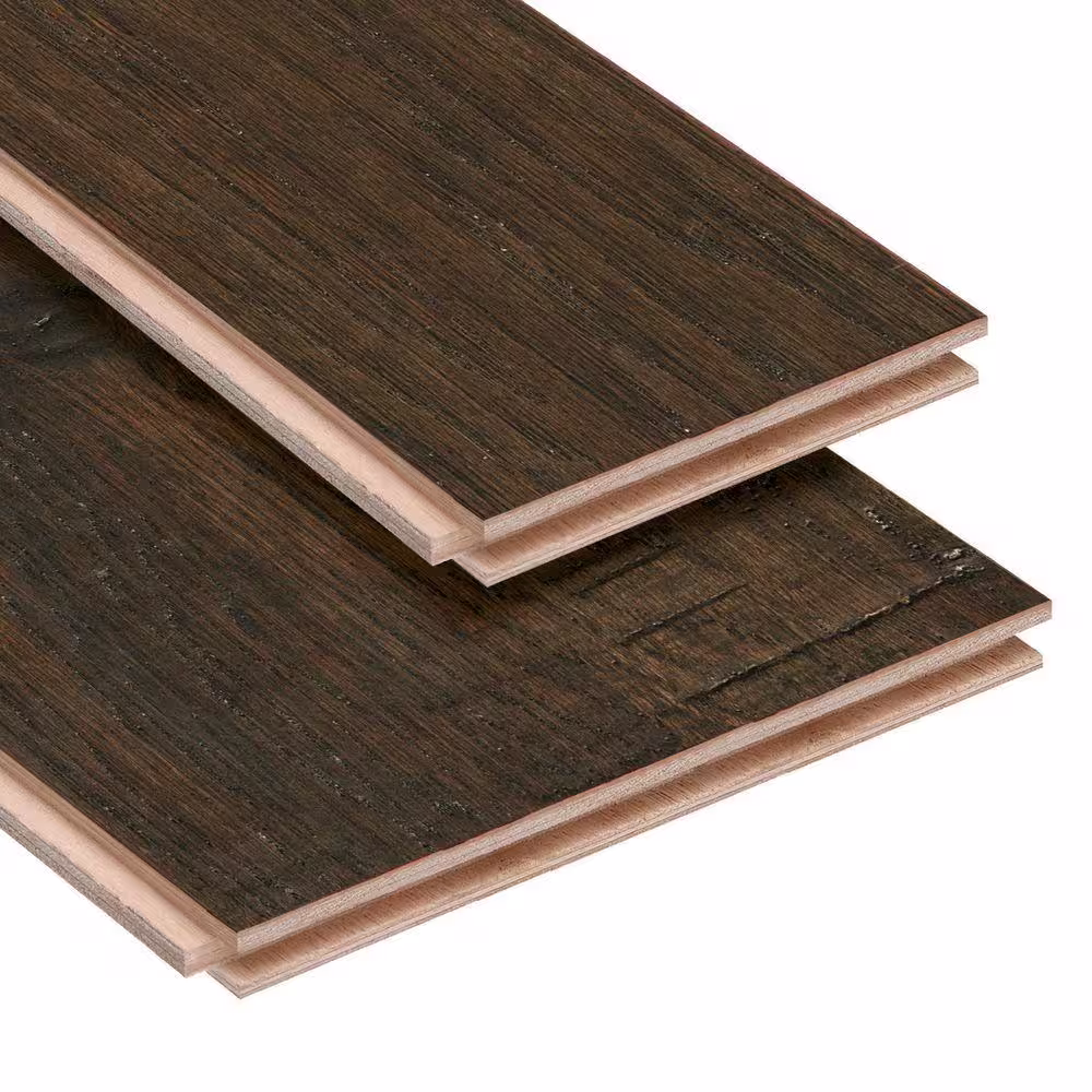 HOMELEGEND HS Lennox Distressed 3/8 in. T x 3.5 in. W T&G Engineered Hardwood Flooring (26.25 sqft/case)