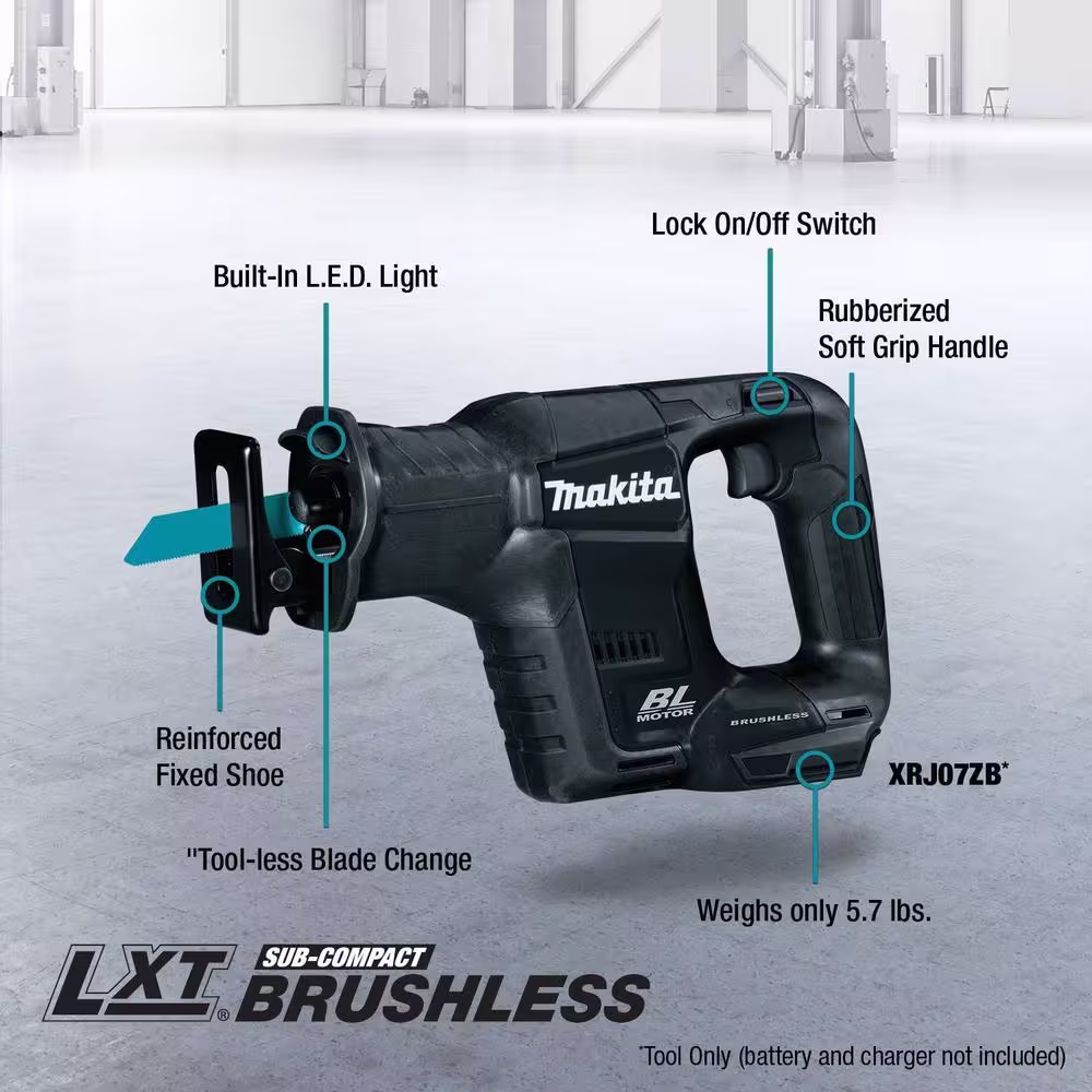 Makita 18V LXT Sub-Compact Lithium-Ion Brushless Cordless Variable Speed Reciprocating Saw (Tool-Only)