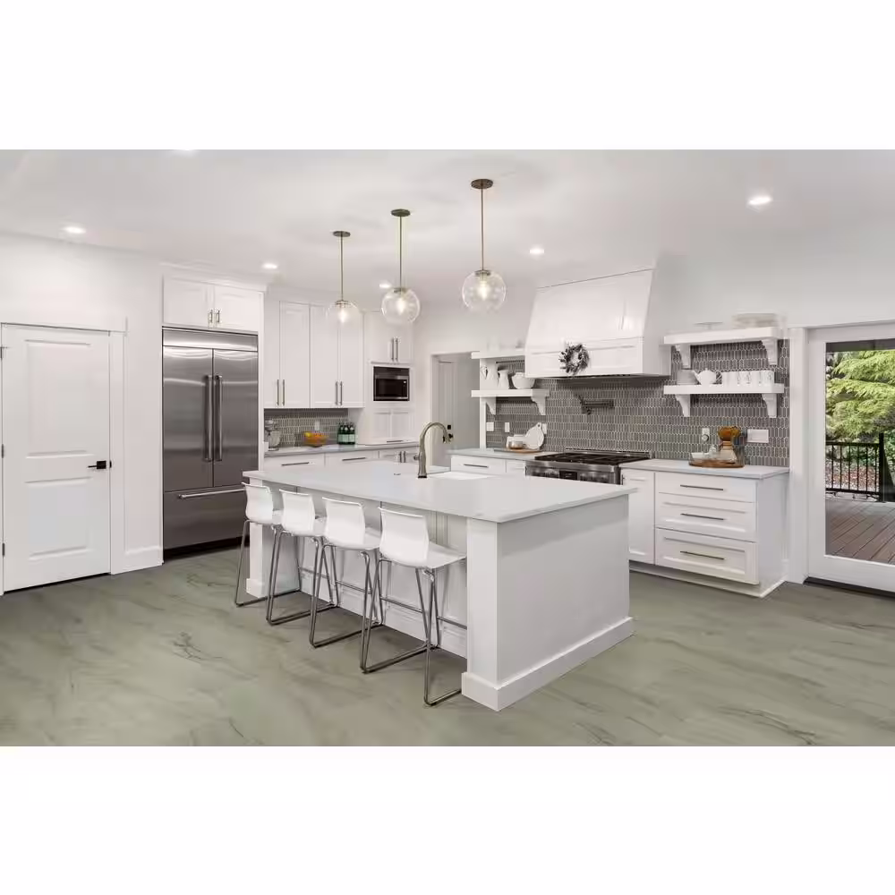 A&A Surfaces Umbria Adelaide Mist 12 MIL 11.81 in. x 23.62 in. Waterproof Luxury Vinyl Plank Flooring (19.4 sq. ft./Case)