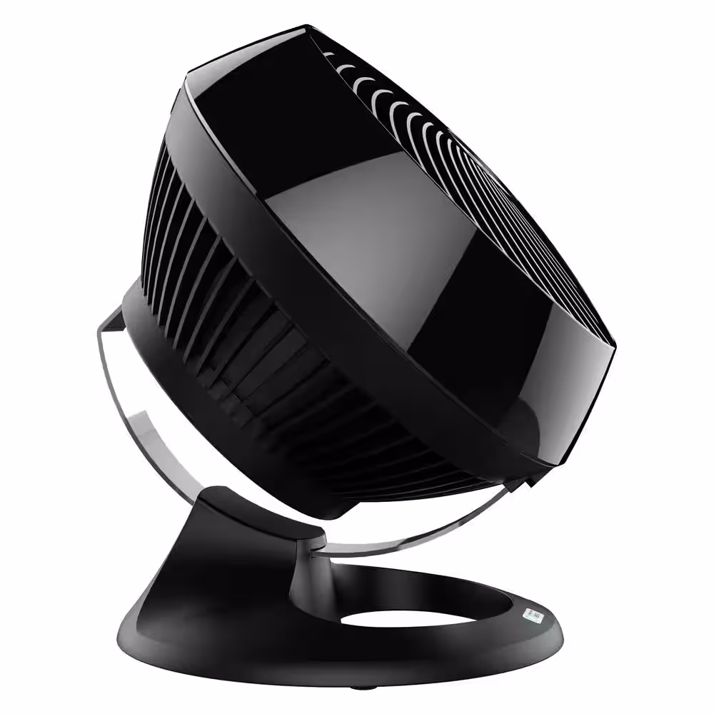 Vornado 10.4 in. Large Air Circulator Floor Fan with Alexa, Black