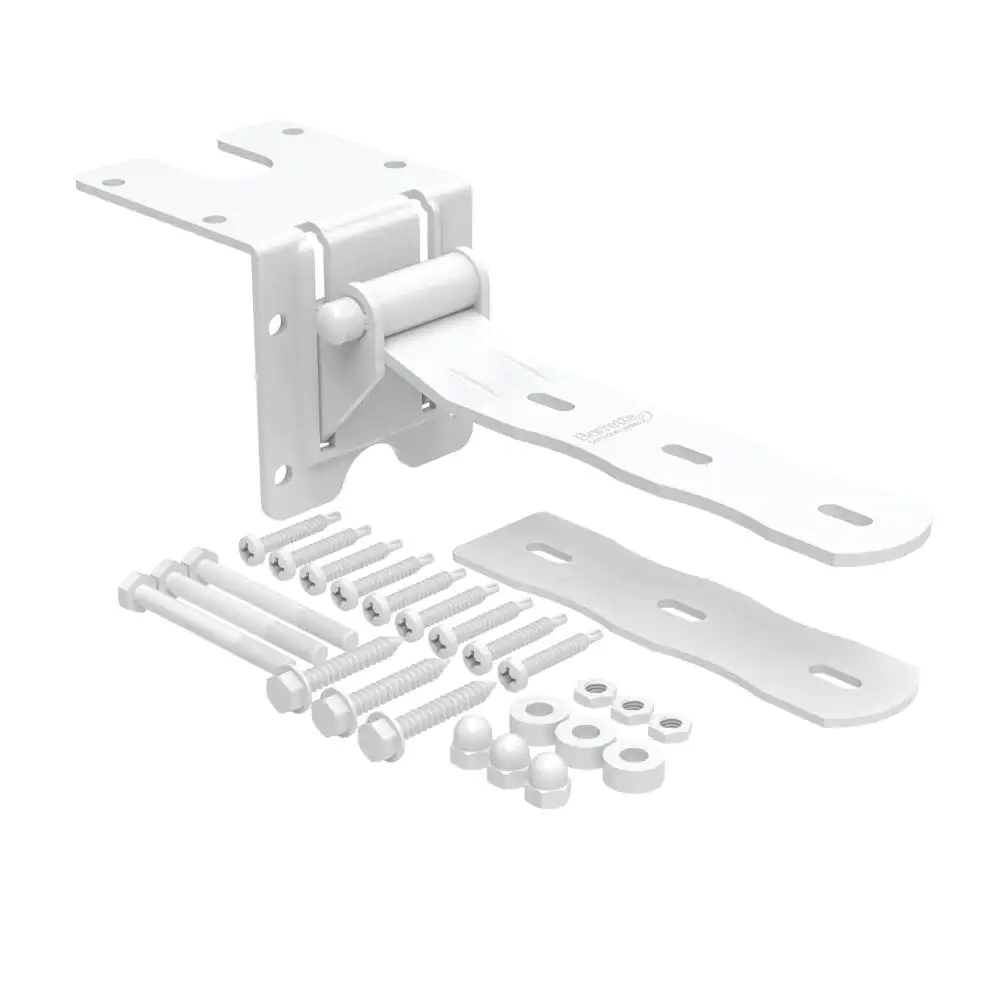 Barrette Outdoor Living 11.62 in. x 3.25 in. White No Rust Gate Hinge