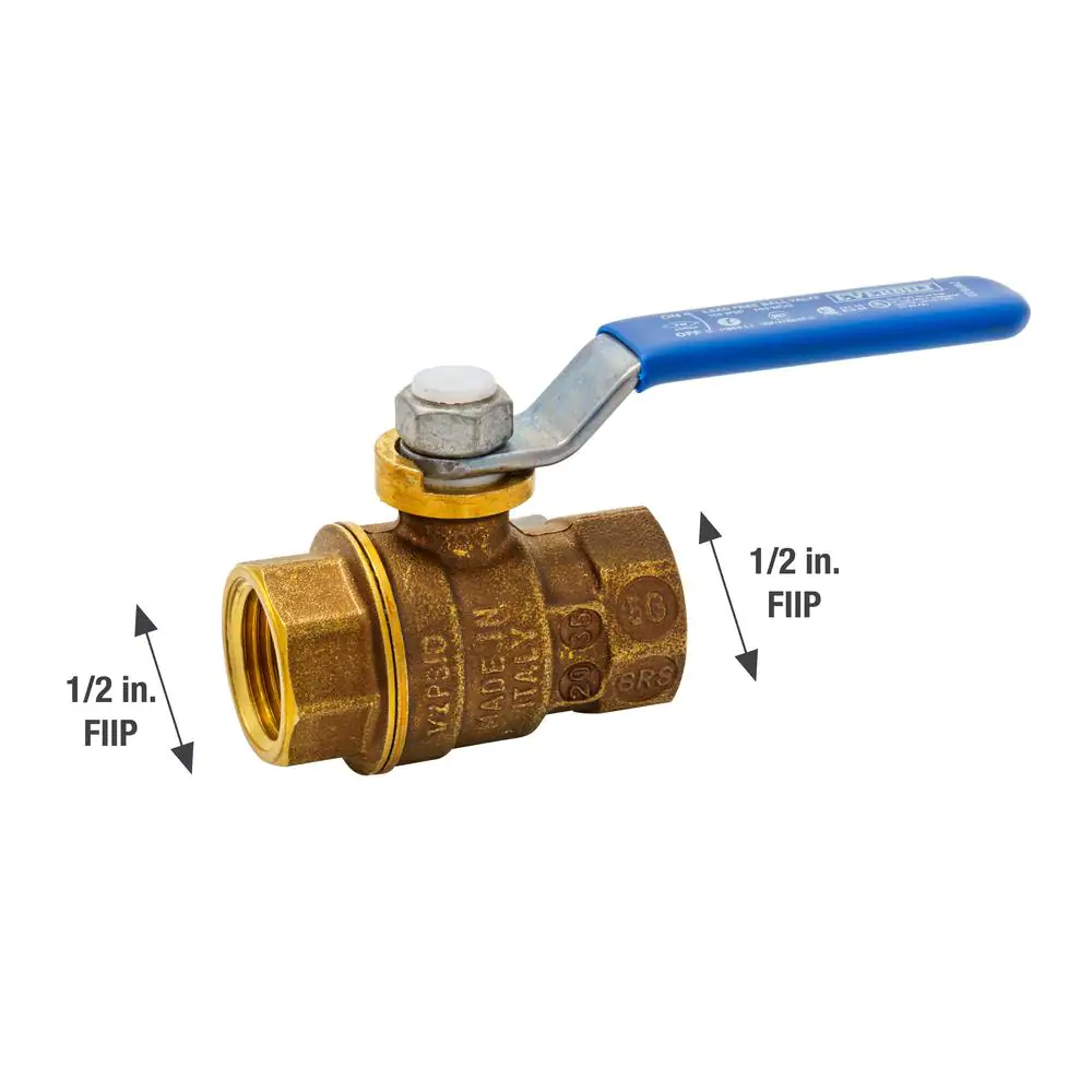 Everbilt 1/2 in. Brass FPT Full Port Threaded Ball Valve
