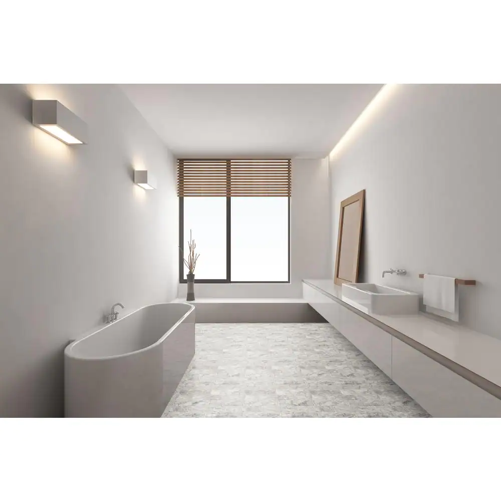 MSI Carrara White 4 in. x 12 in. Polished Marble Floor and Wall Tile (5 sq. ft./Case)