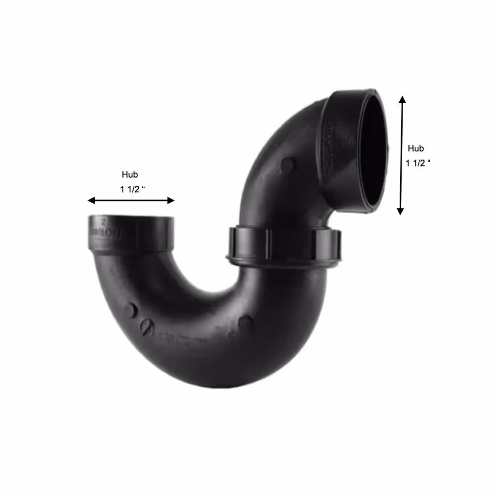 Charlotte Pipe 1-1/2 in. ABS DWV P-Trap with Union