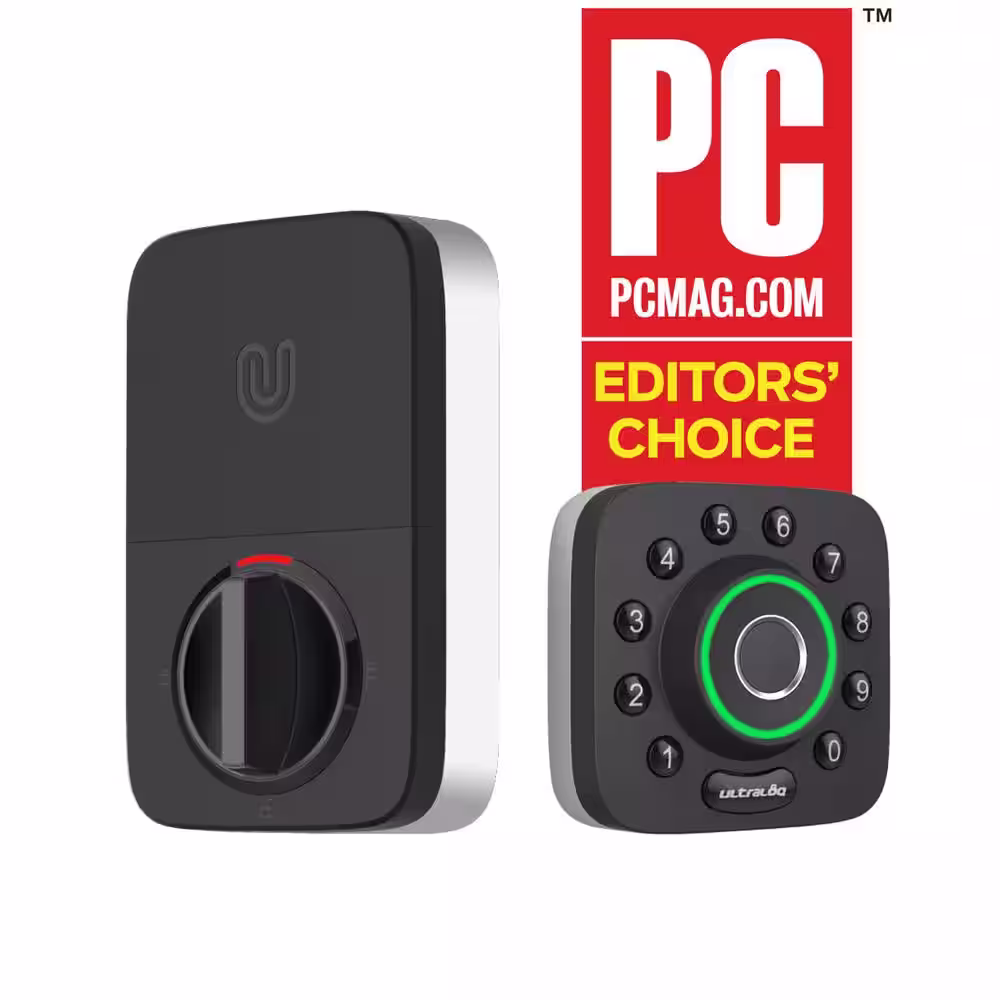 Ultraloq U-Bolt Pro 6-in-1 Bluetooth Enabled Fingerprint and Keypad Smart Lock Deadbolt Plus Bridge Wi-Fi Adapter