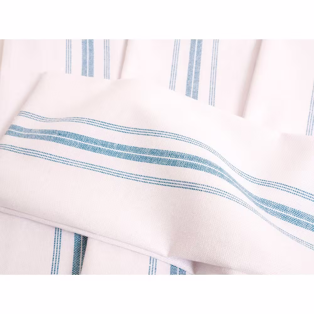 None Farmhouse Stripe,Teal, 100% Cotton,15x 25,  Bar Towels for Cooking,Set of 12