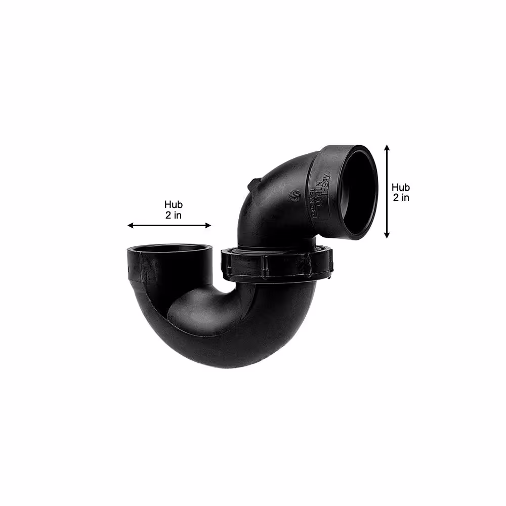 NIBCO 2 in. ABS DWV Hub x Hub P-Trap