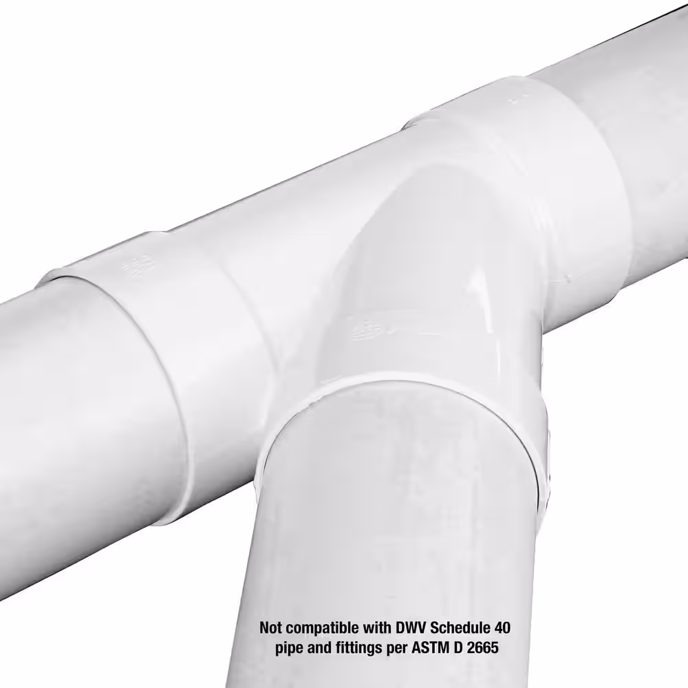 NDS PVC S&D 45Â° Wye, 4 in. Hub X Hub X Hub