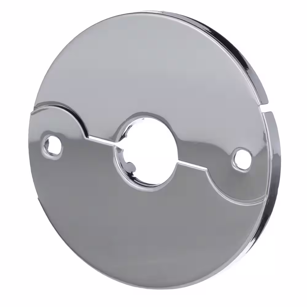 Oatey 3/8 in. Chrome-Plated Steel Iron Pipe Size Split Flange Escutcheon Plate