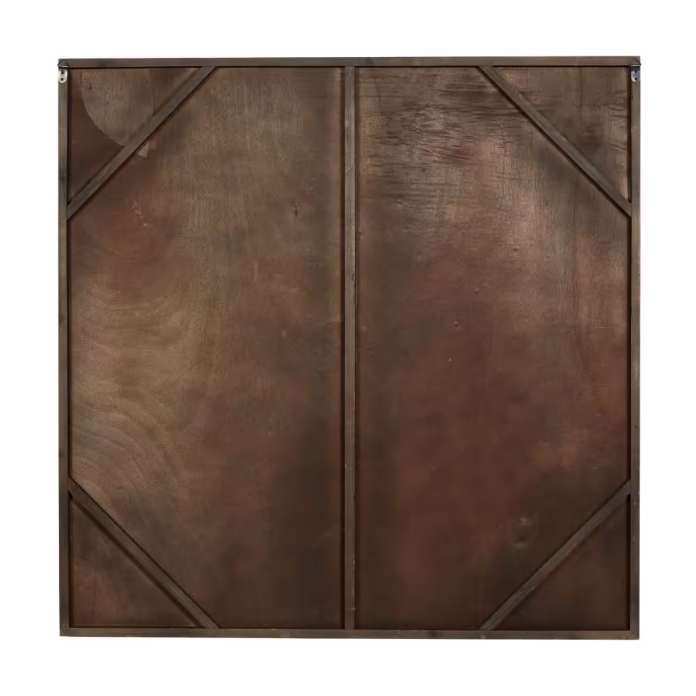 Litton Lane Wood Black Linear Geometric Wall Decor