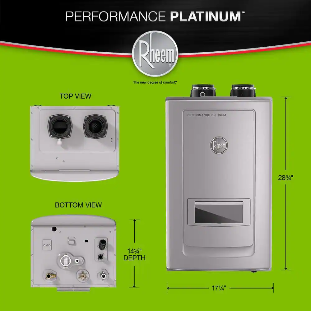 Rheem Performance Platinum 11 GPM Natural Gas High Efficiency Indoor Recirculating Tankless Water Heater