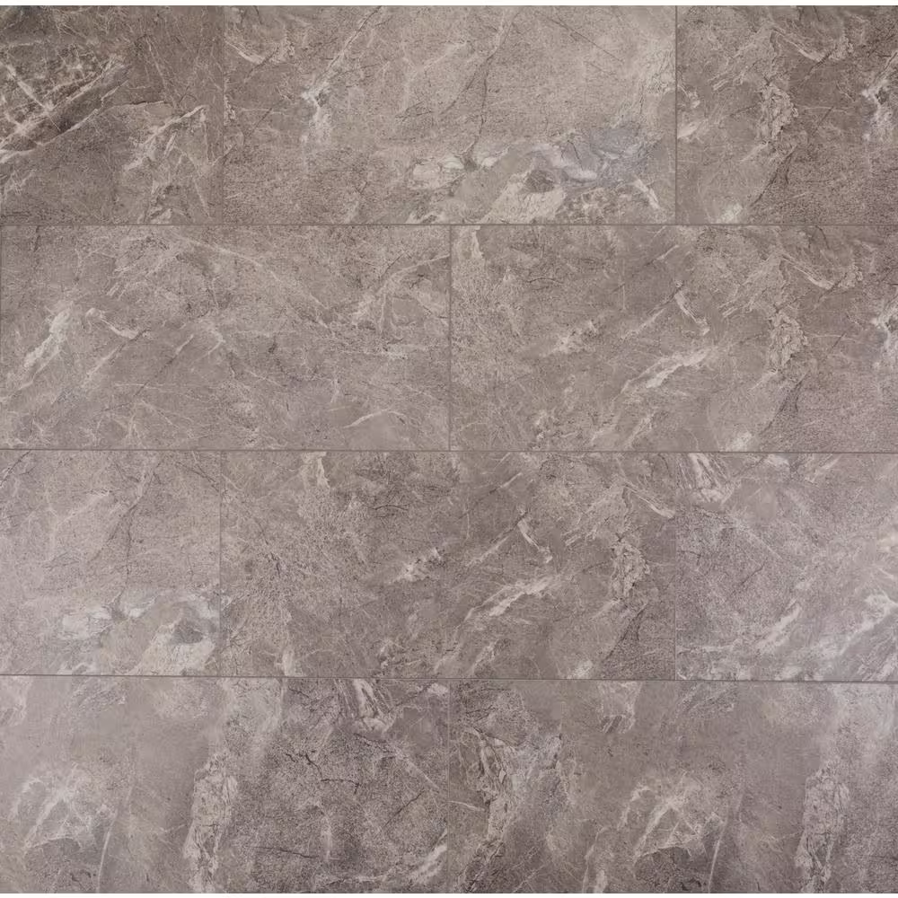 Islander Captial Marble 20 MIL x 12 in. W x 24 in. L Click Lock Waterproof Vinyl Tile Flooring (18 sqft/case)