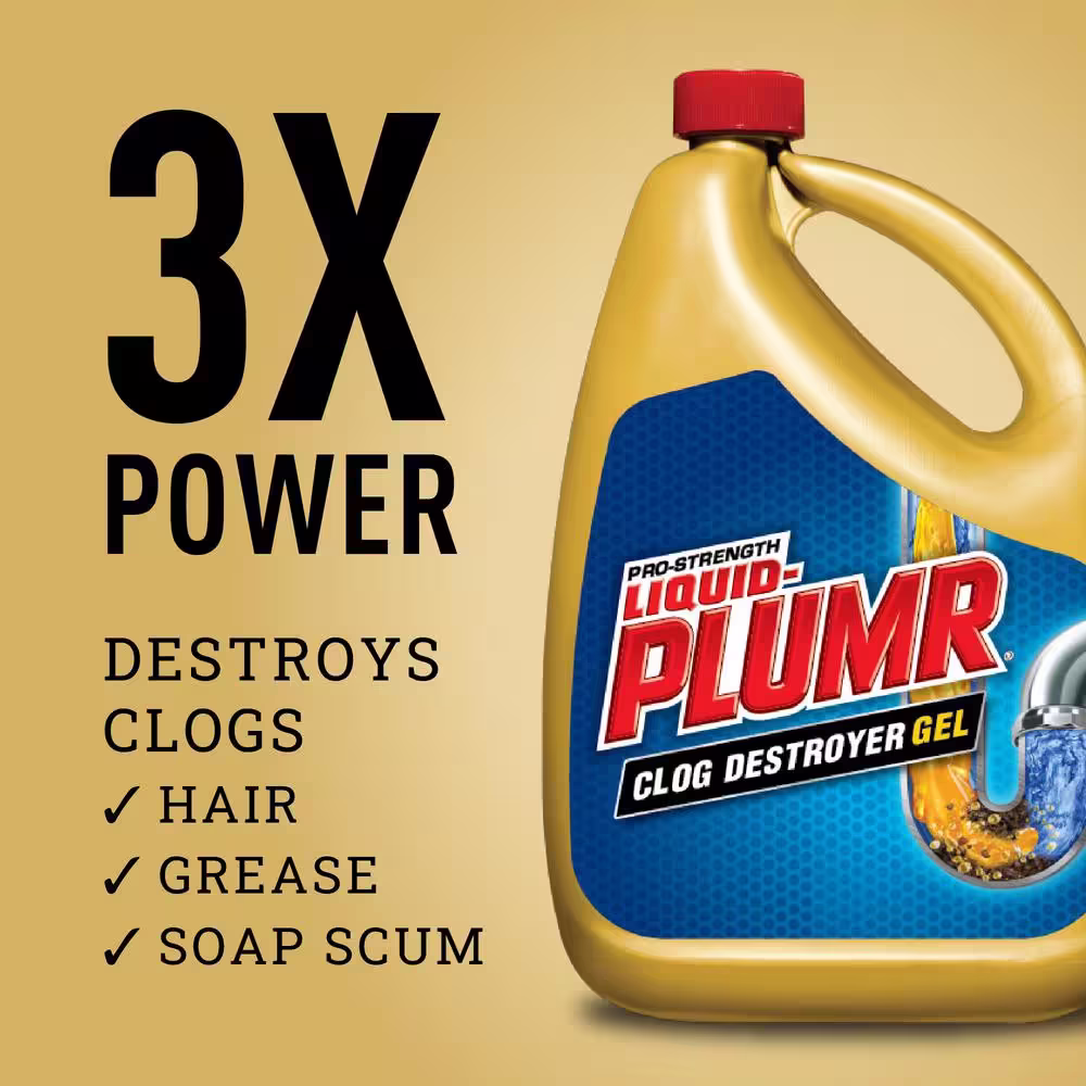 Liquid-Plumr 80 oz. Pro Strength Full Clog Destroyer and Drain Cleaner Plus PipeGuard (2-Pack)