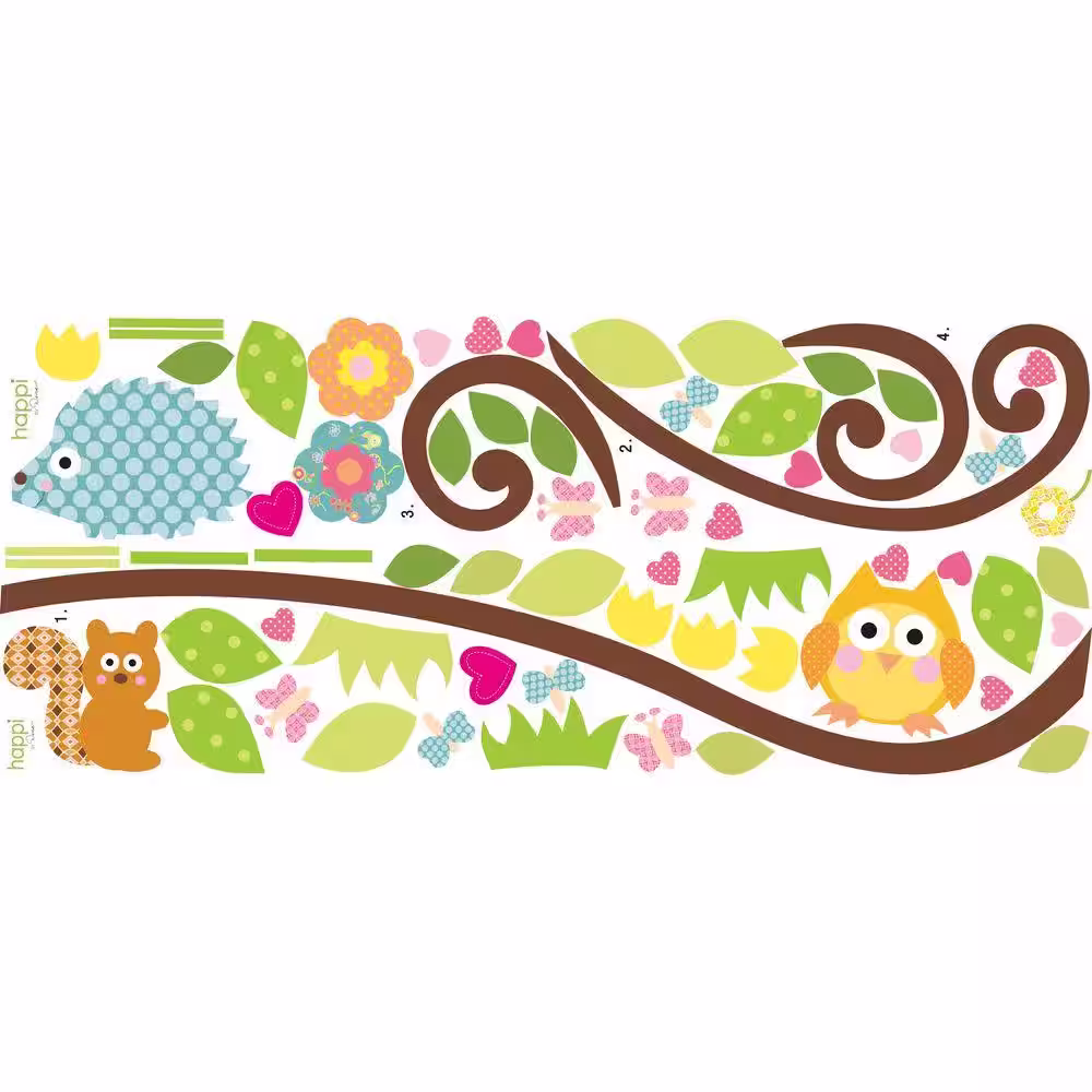 RoomMates Happi Scroll Branch Peel and Stick Wall Decal