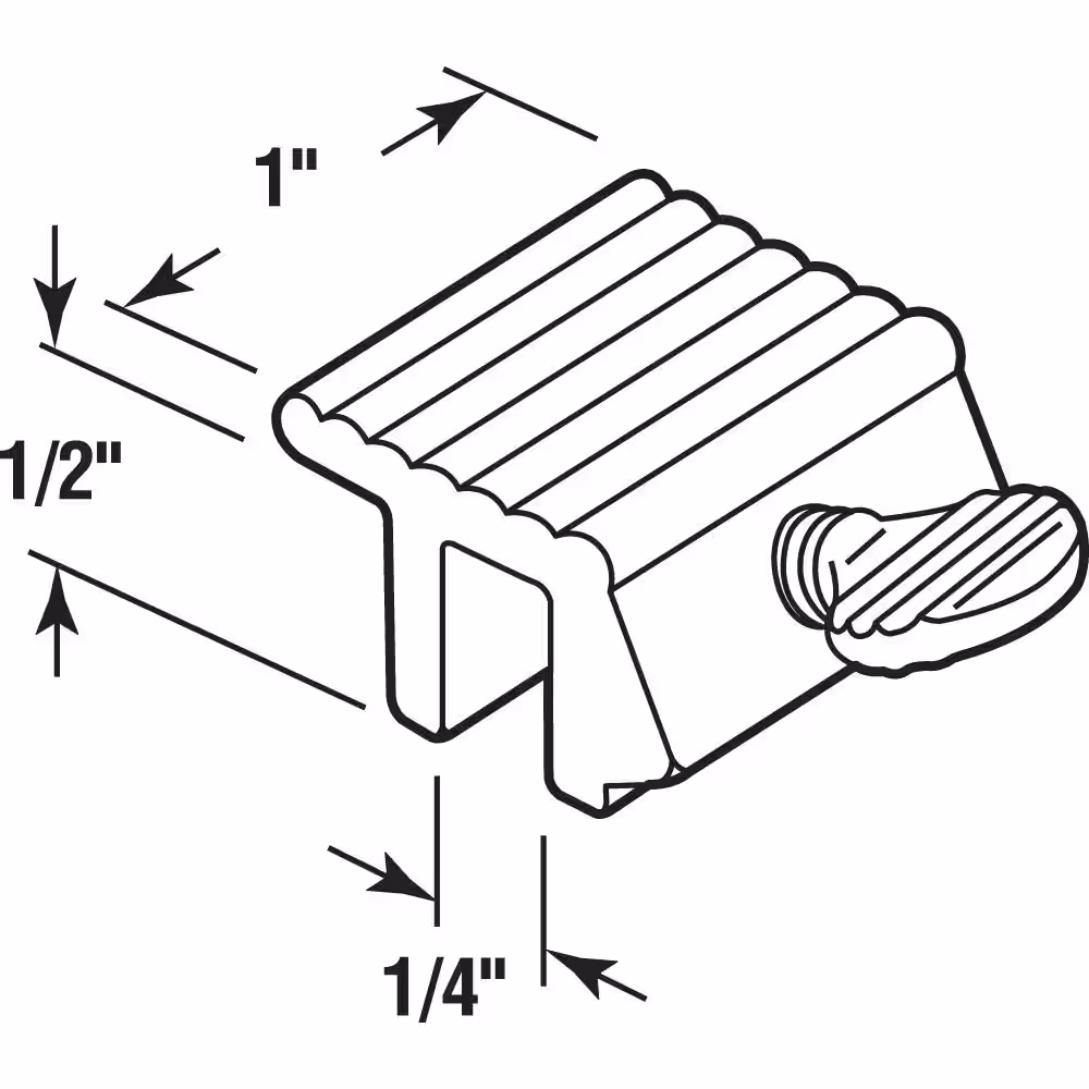 Prime-Line Sliding Window Lock, 1/4 in., Extruded Aluminum, White Painted Finish (2-pack)