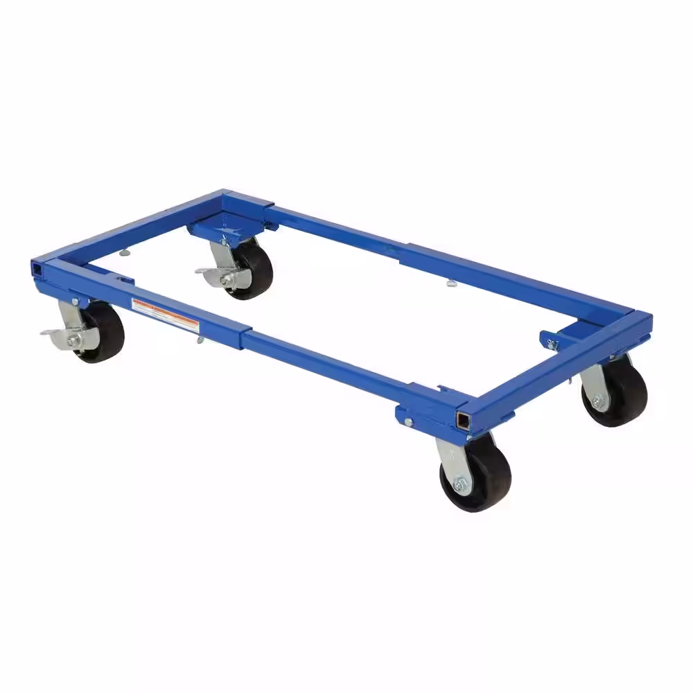 Vestil 2000 lb. Adjust Tote Dolly with 4 Casters