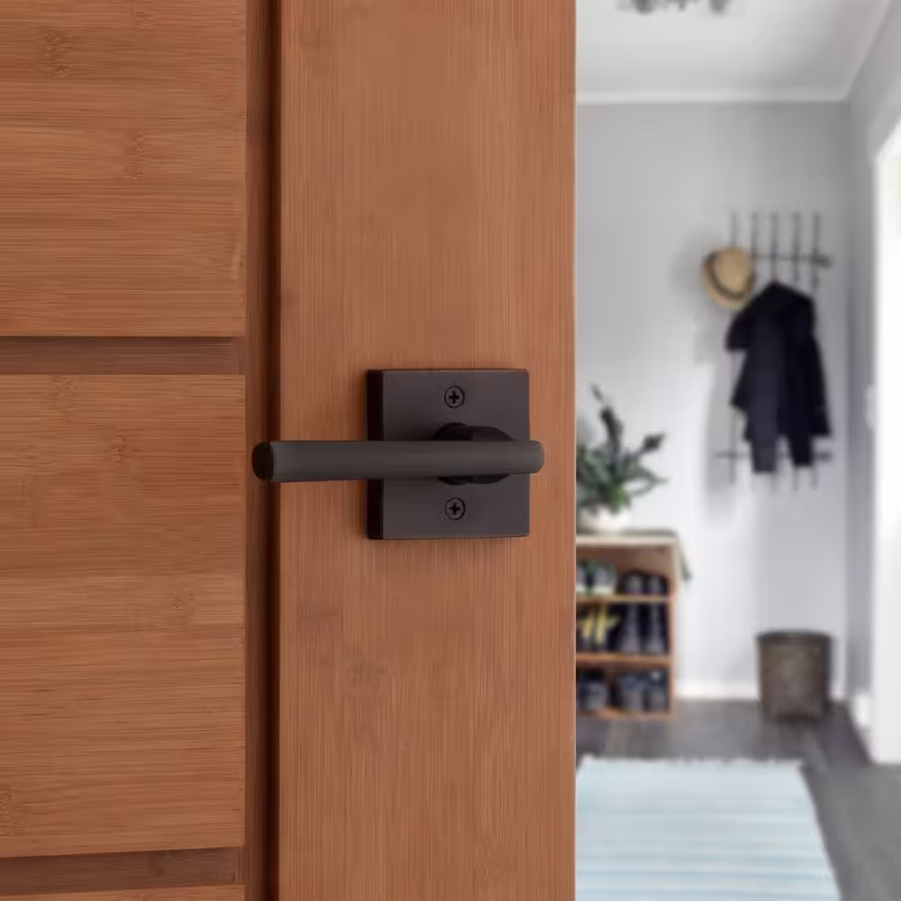 Kwikset Montreal Square Venetian Bronze Half- Dummy Door Lever