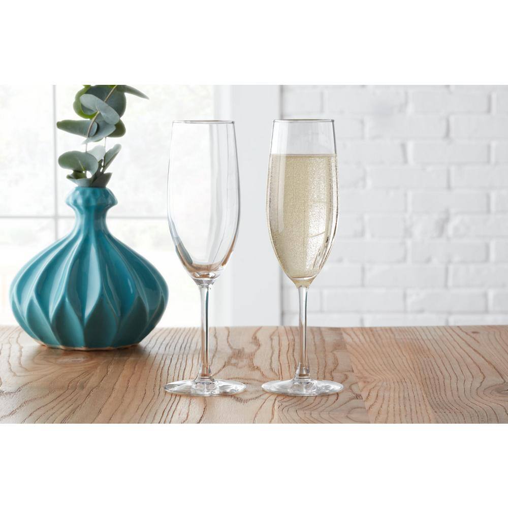 StyleWell 8 oz. Glass Champagne Flutes (Set of 4)