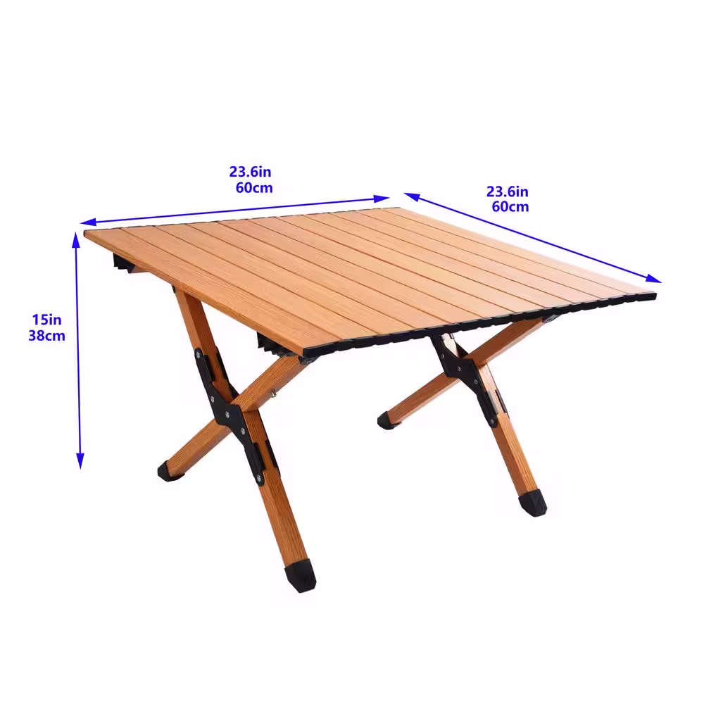 None Portable picnic table rollable aluminum alloy table top with folding solid X-shaped frame