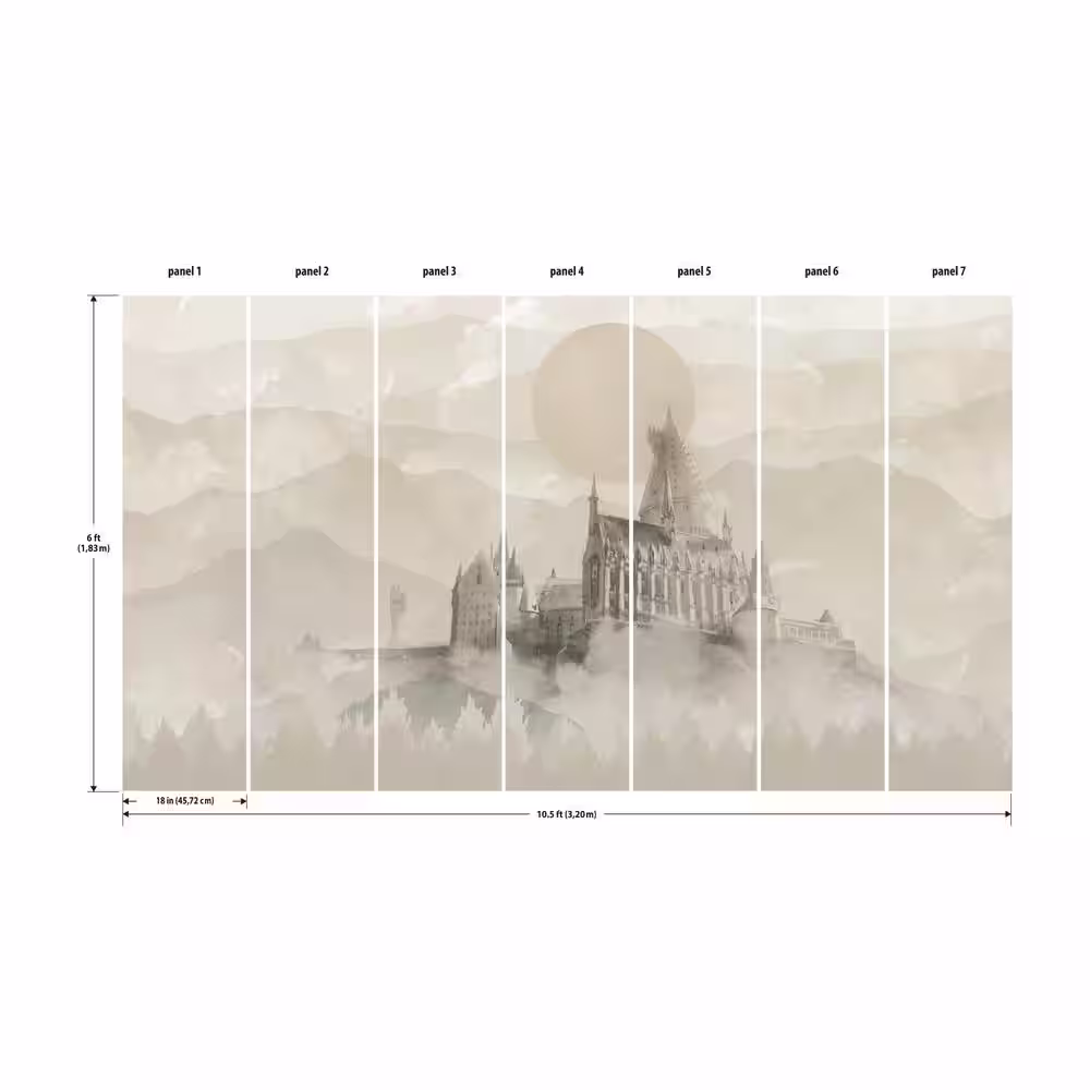 RoomMates Harry Potter Hogwarts Castle Peel and Stick Wall Mural