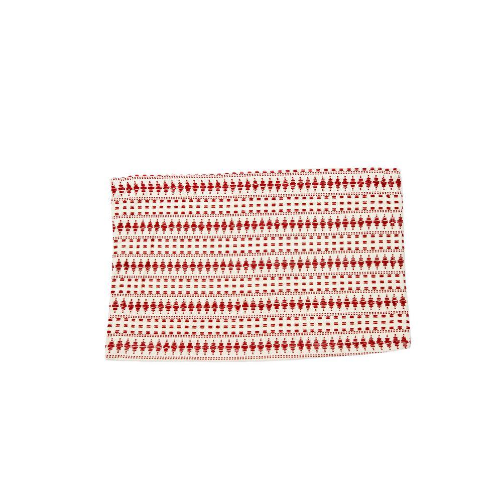 Lintex Genevieve Red 100% Cotton Placemat 12 in. x 18 in. (Set of 4)