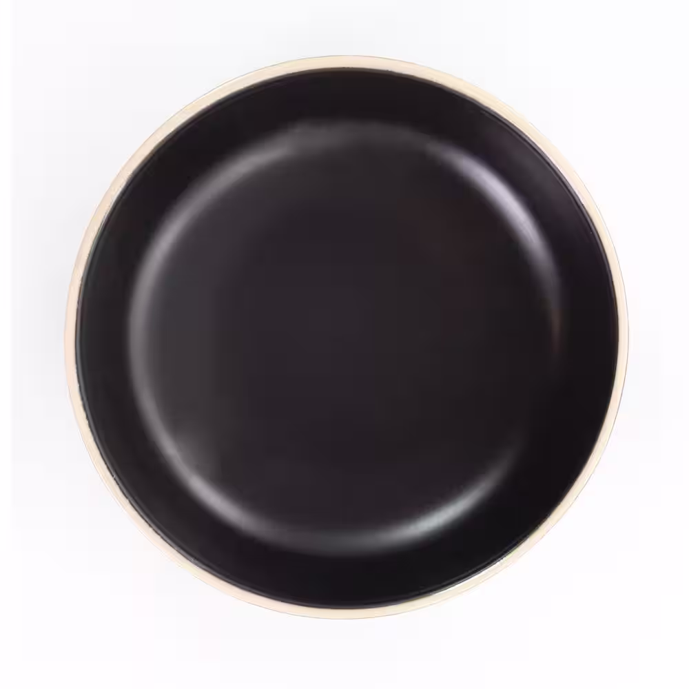 Gibson Home Serenade 16-Piece Black Round Stoneware Dinnerware Set (Service for 4)