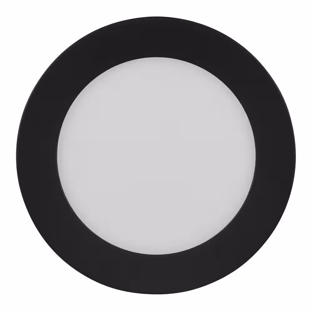 Home Decorators Collection Calloway 11 in. Matte Black Integrated LED 5CCT Flush Mount