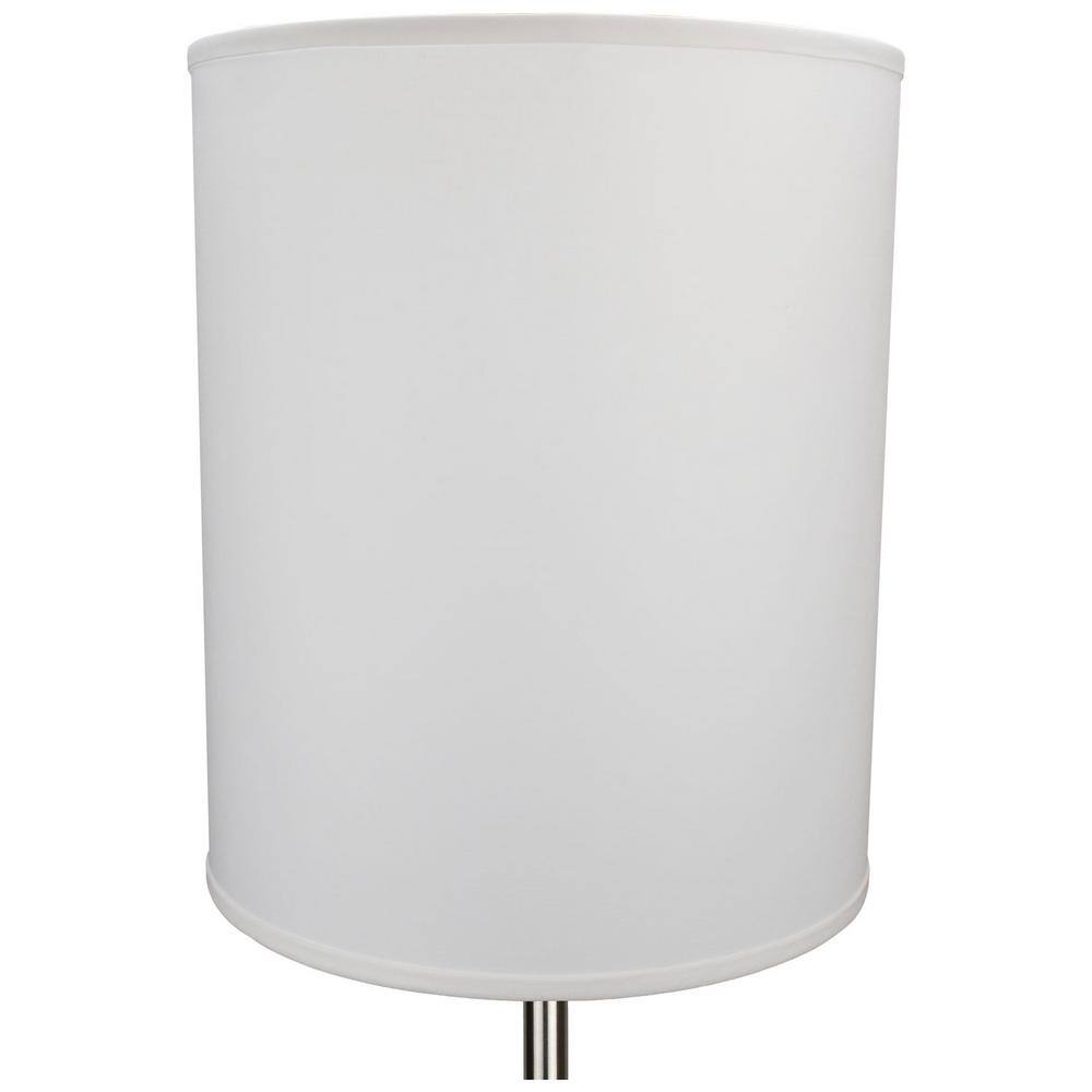 FenchelShades.com 14 in. Top Diameter x 14 in. Bottom Diameter x 18 in. Height Linen White Drum Lamp Shade