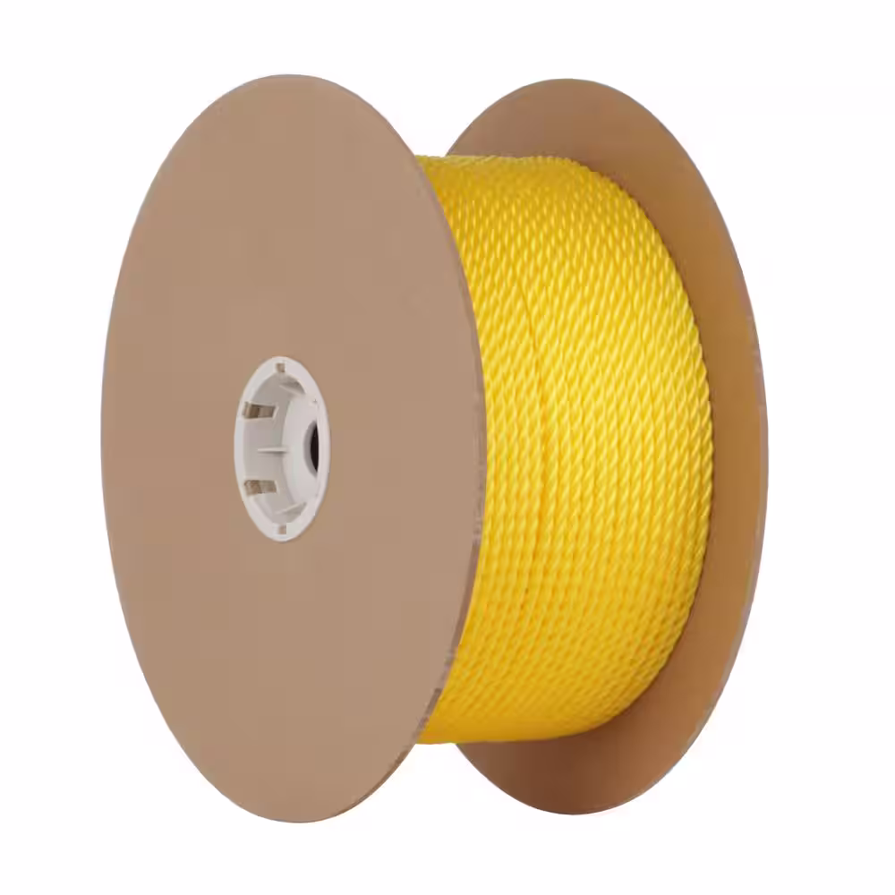 Everbilt 1/4 in. x 800 ft. Polypropylene Twist Rope, Yellow