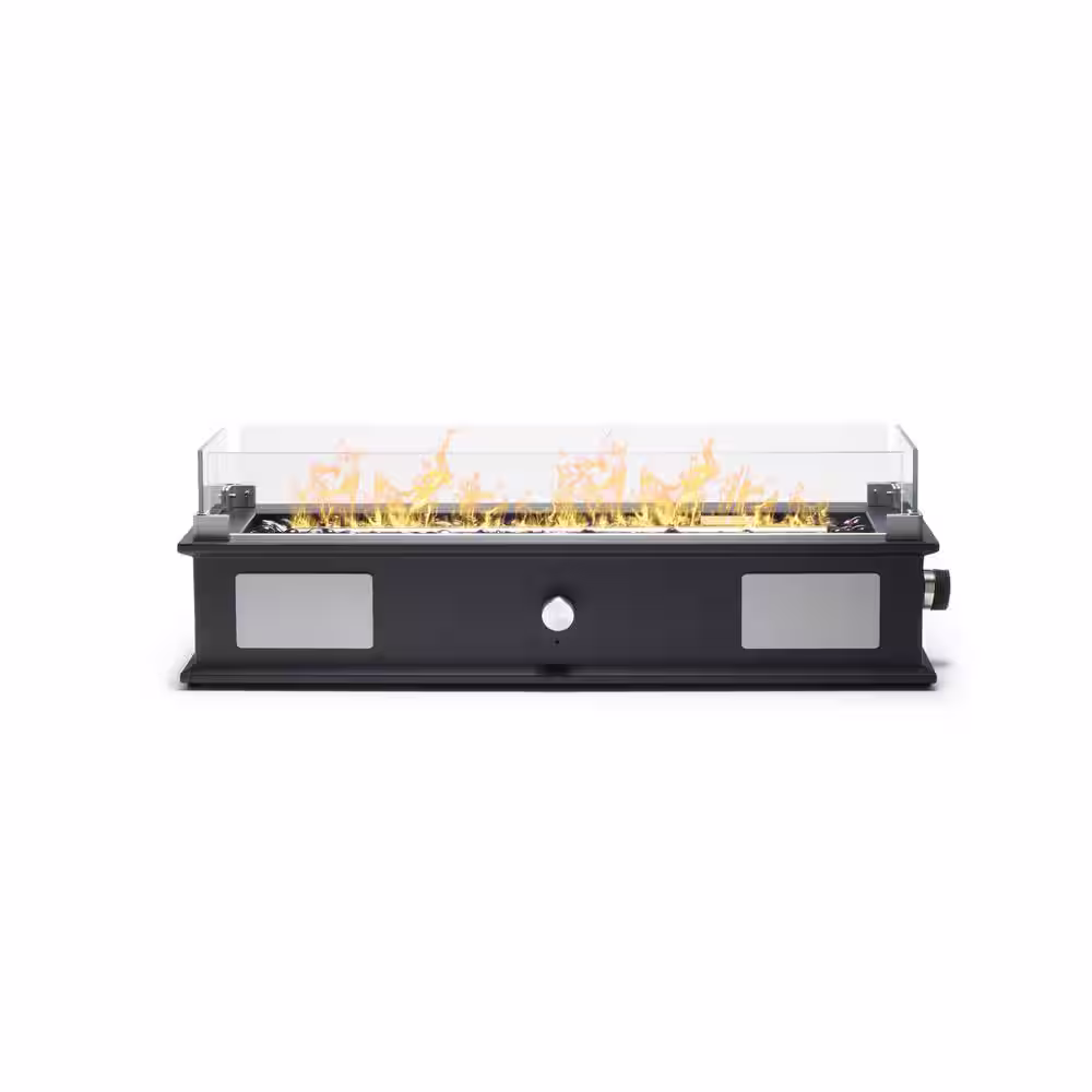 UKIAH Loom II Portable Tabletop Gas Fire Pit with Beat to Music Sound System, Black