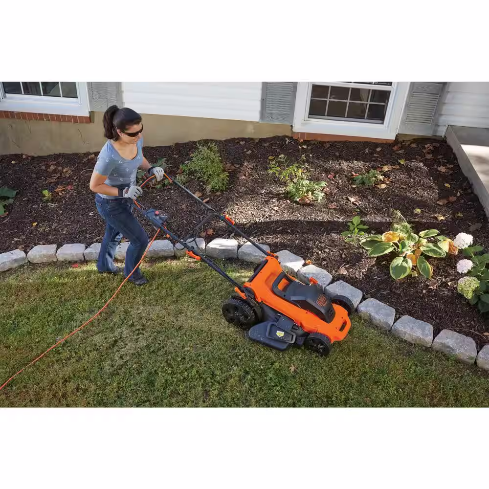 BLACK+DECKER 20 in. 13 AMP Corded Electric Walk Behind Push Lawn Mower