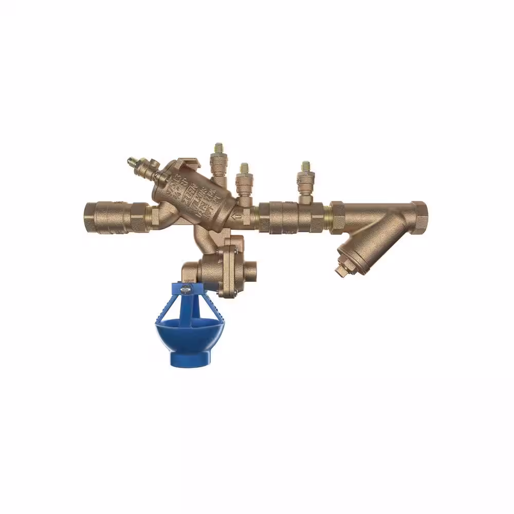Wilkins 3/4 in. 975XL3 Reduced Pressure Principle Backflow Preventer with Model SXL Lead-Free Wye Type Strainer and Air Gap