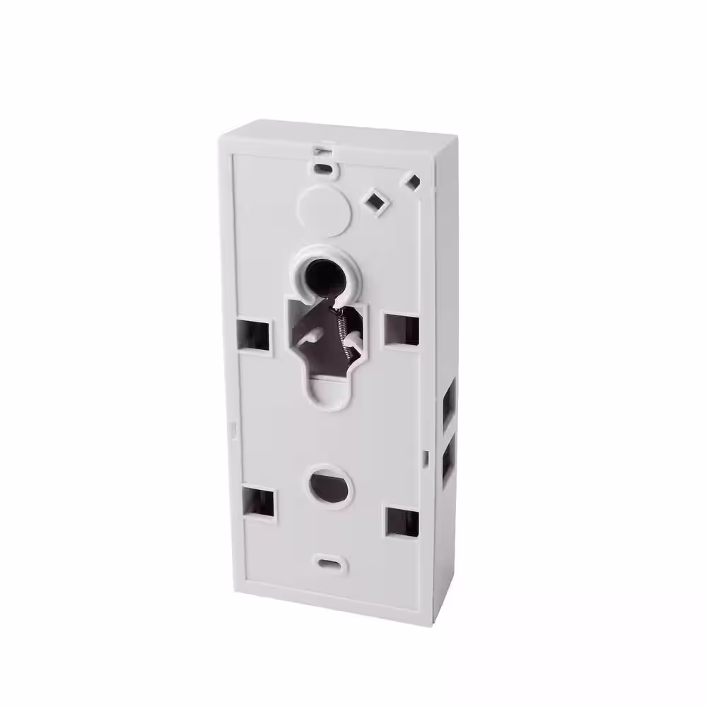 Newhouse Hardware 2-Note Mechanical Wireless Doorbell Chime and Doorbell Push Button with Separate Door Viewer