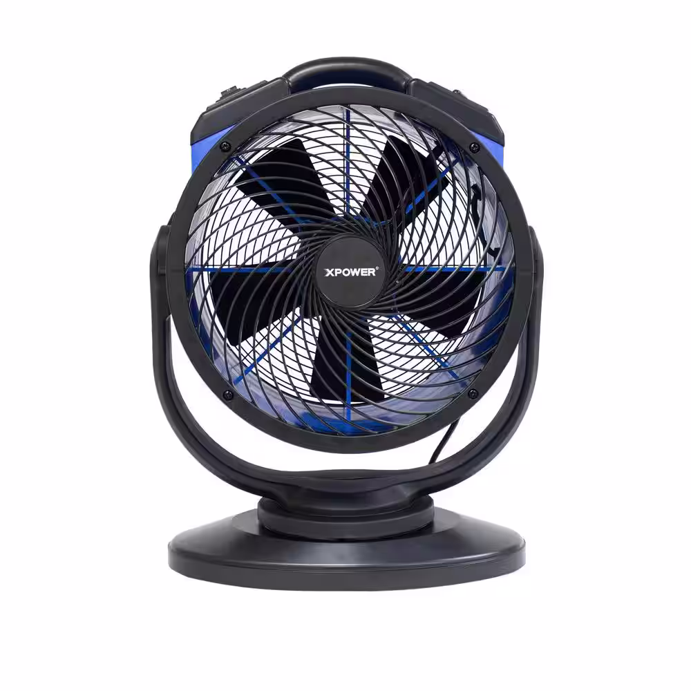XPOWER 2100 CFM 4 Speed Portable Multipurpose 14 in. Heavy Duty Shop Fan Air Circulator with Oscillating Feature