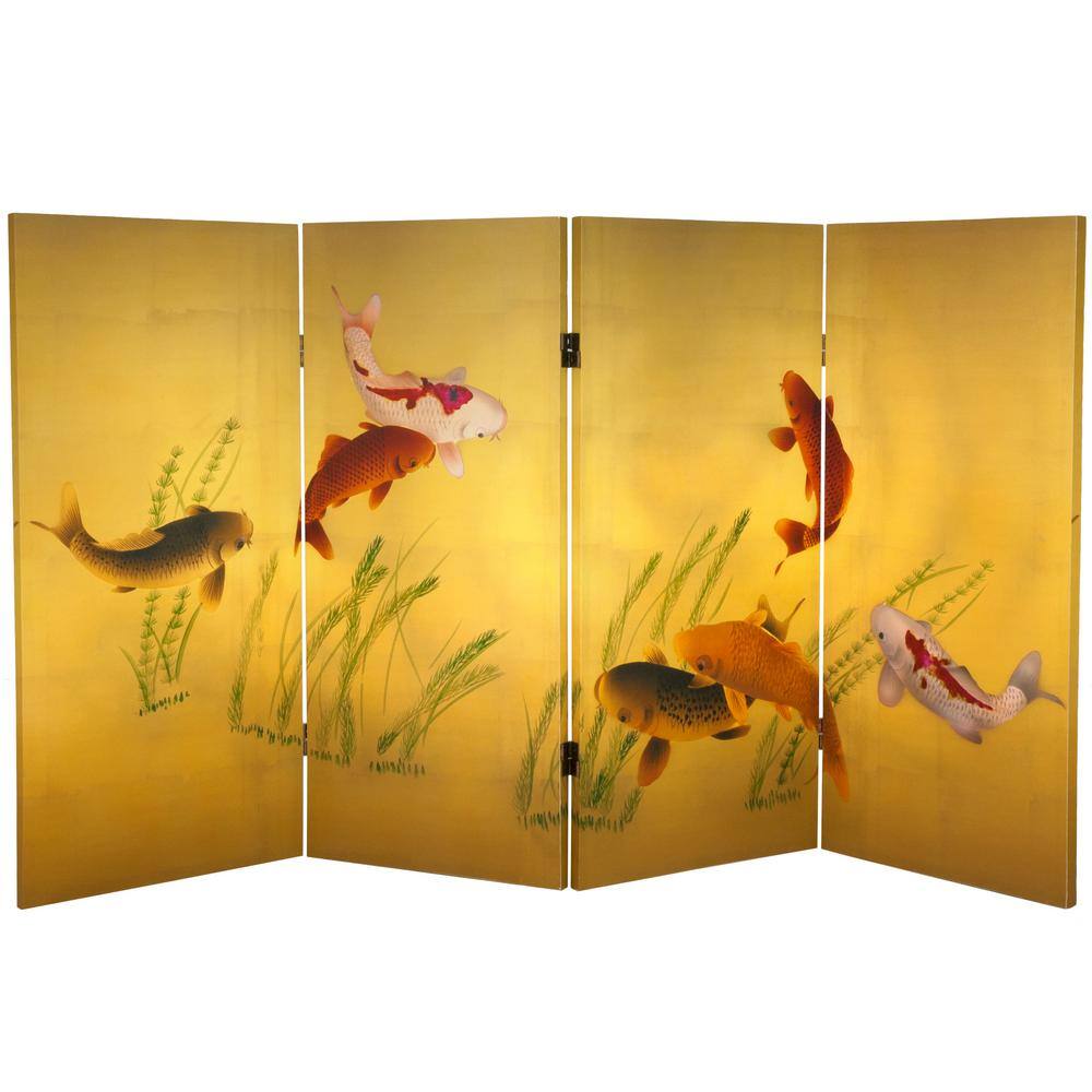 Oriental Furniture 3 ft. Printed 4-Panel Room Divider