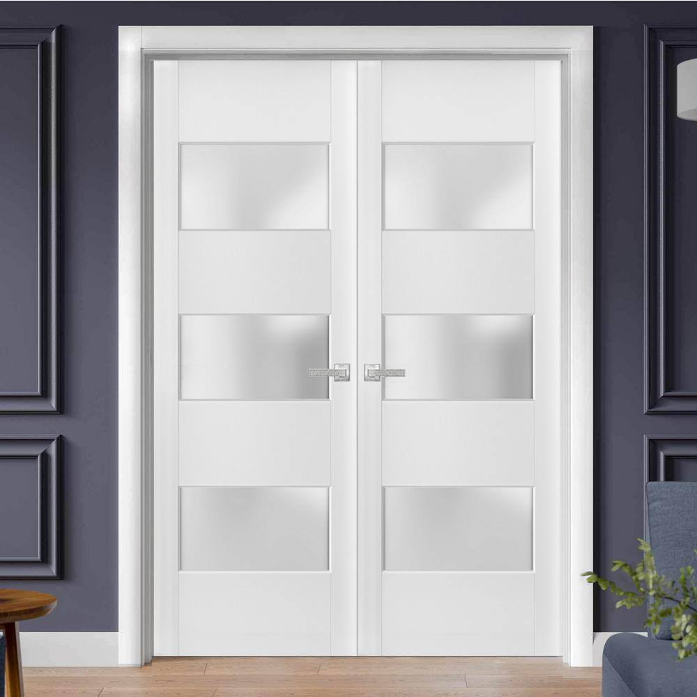 Sartodoors 60 in. x 84 in. Single Panel White Finished Pine Wood Interior Door Slab