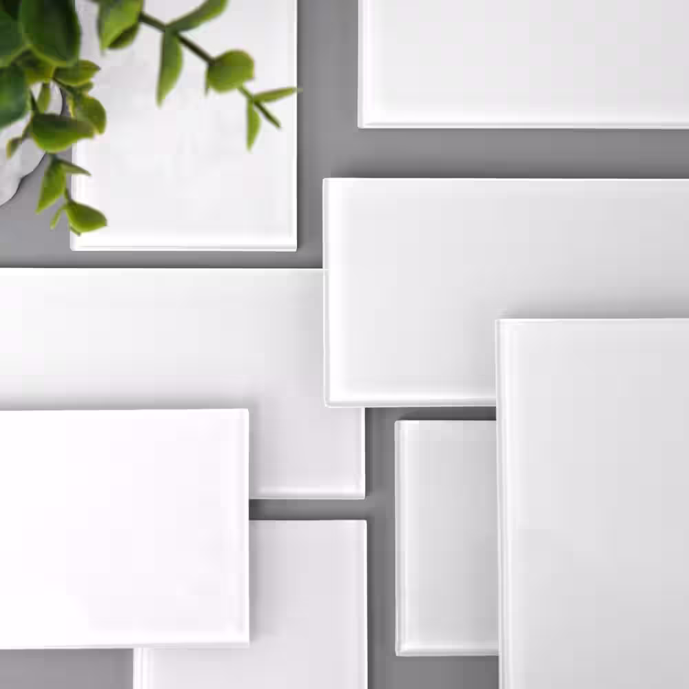 Art3d White Subway 6 in. x 3 in. Glass Peel and Stick Tile for Kitchen Backsplash (5 sq.ft./box)