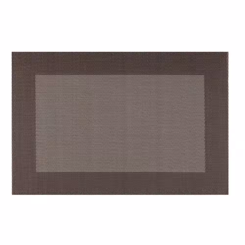 Kraftware EveryTable 18 in. x 12 in. Two-Tone Brown PVC Placemat (Set of 6)