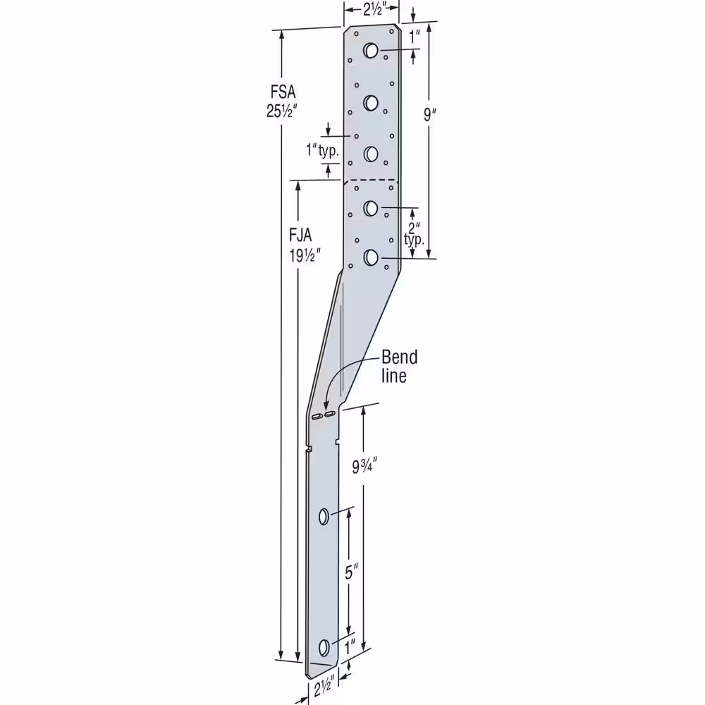 Simpson Strong-Tie FJA 19-1/2 in. x 2-1/2 in. Foundation Anchor