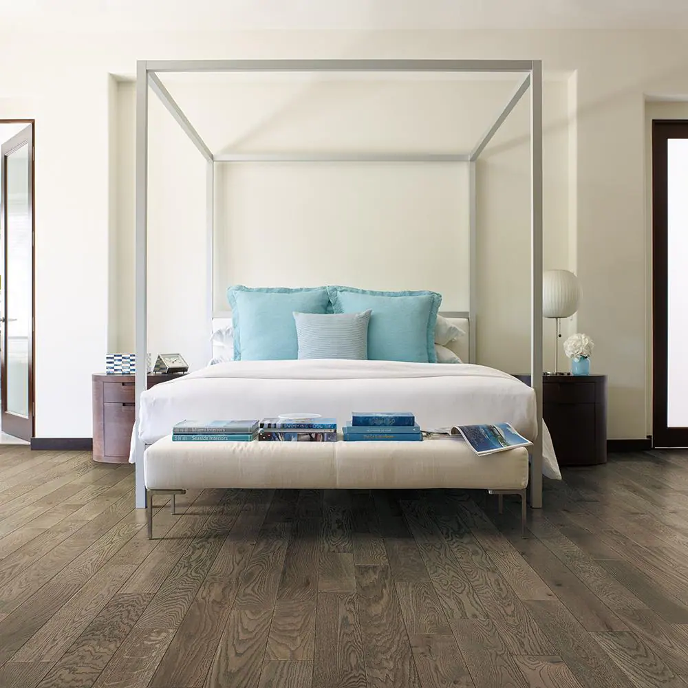 Malibu Wide Plank Solana French Oak 3/4 in. T x 5 in. W Wire Brushed Solid Hardwood Flooring (904 sq. ft./pallet)