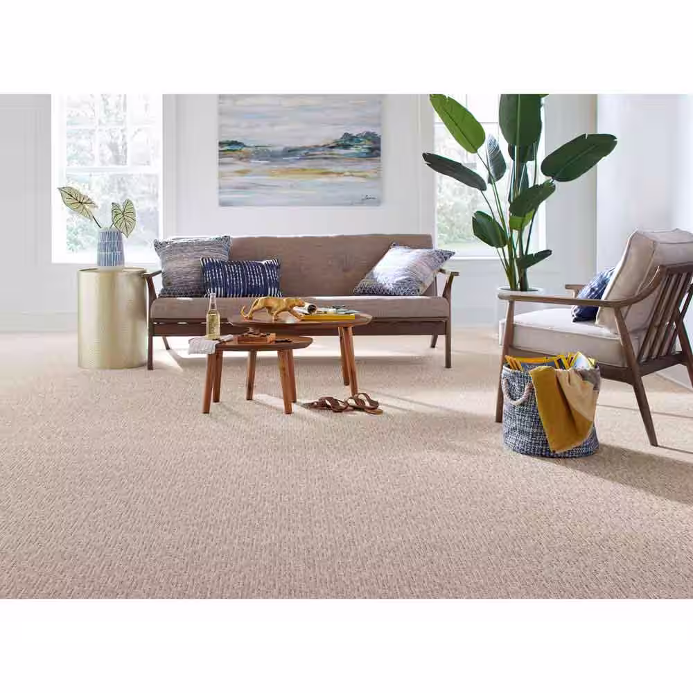 Home Decorators Collection Lanning  - Stardust - Beige 36.48 oz. Polyester Pattern Installed Carpet