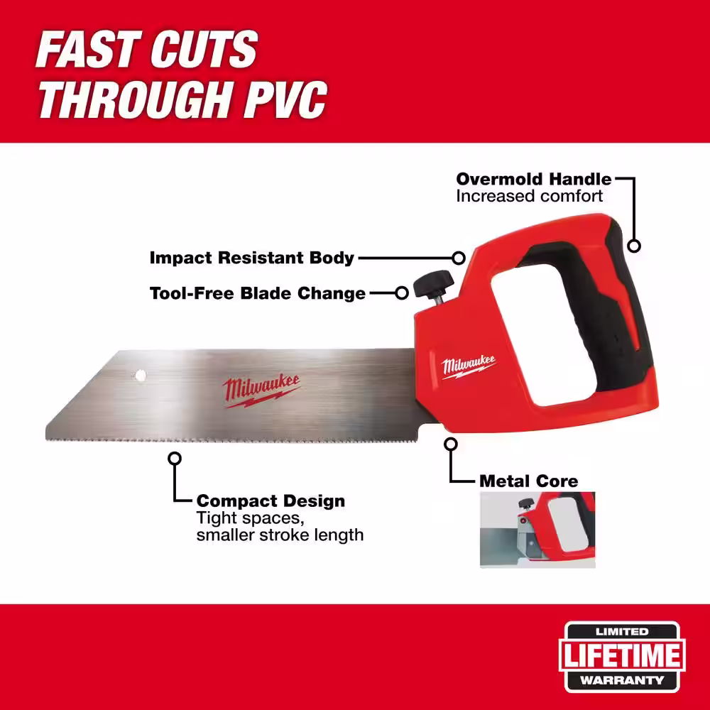 Milwaukee 12 in. PVC and Tubing Cutter with Reaming Pen