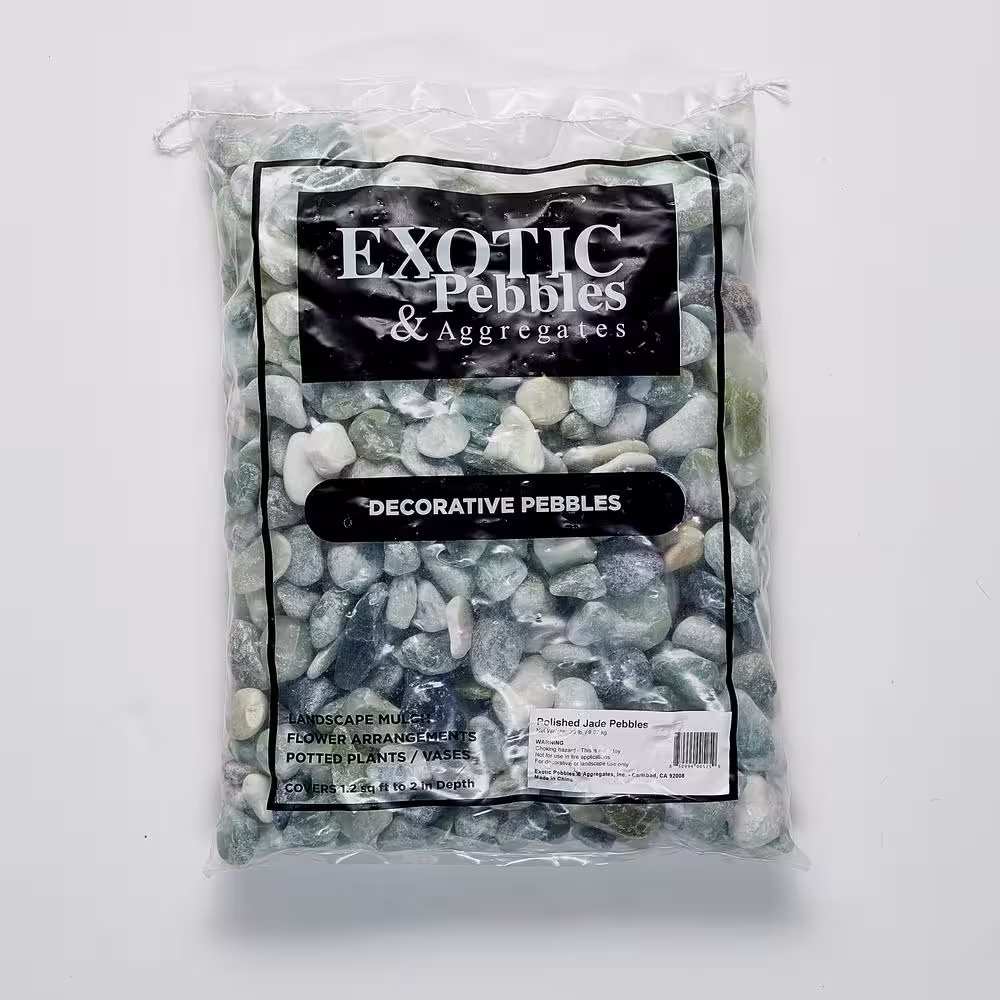 EXOTIC 3/4 in. to 1.5 in. Polished Jade Pebbles (20 lbs. Bag)