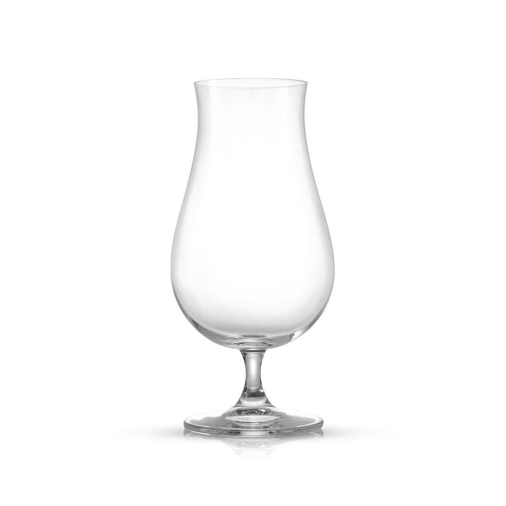 JoyJolt Terran 17 oz. Clear Crystal Hurricane Cocktail Glass (Set of 8)