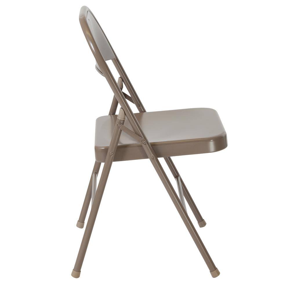 Carnegy Avenue Beige Metal Folding Chair (2-Pack)