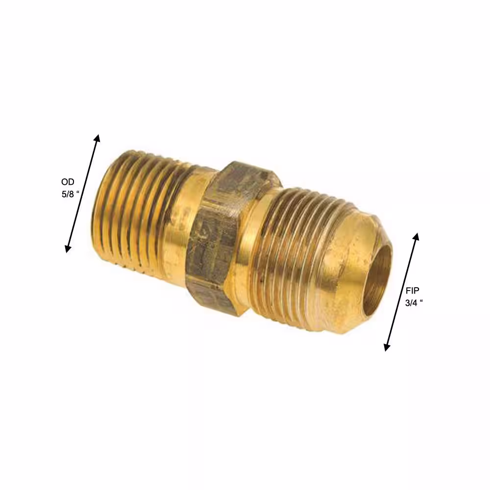 BrassCraft 3/4 in. Brass MIP Male Union Gas Fitting